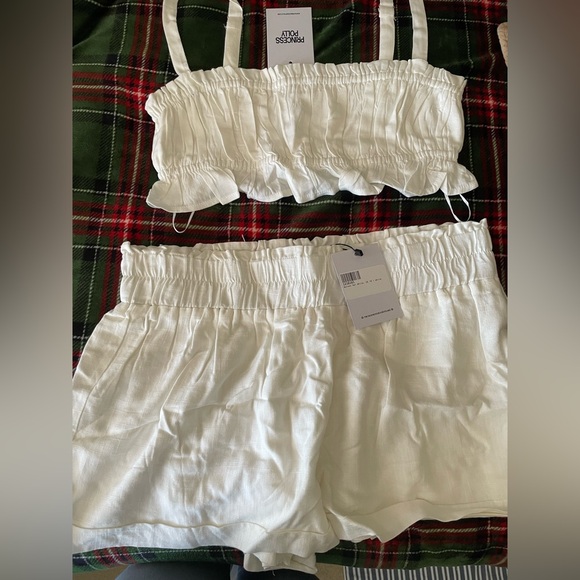 Princess Polly Other - Princess Polly White Ruched Set